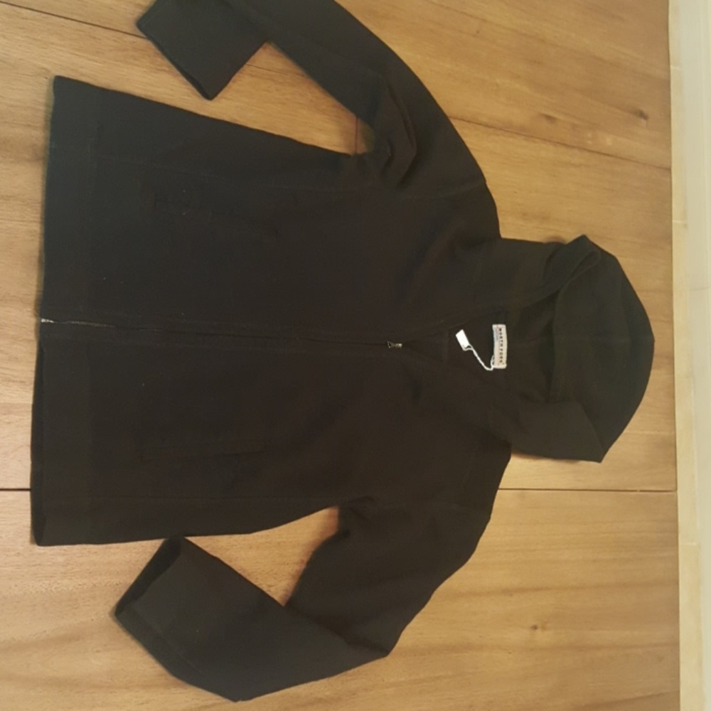 Black 100% Cashmere Full Zip Up Hoodie Small